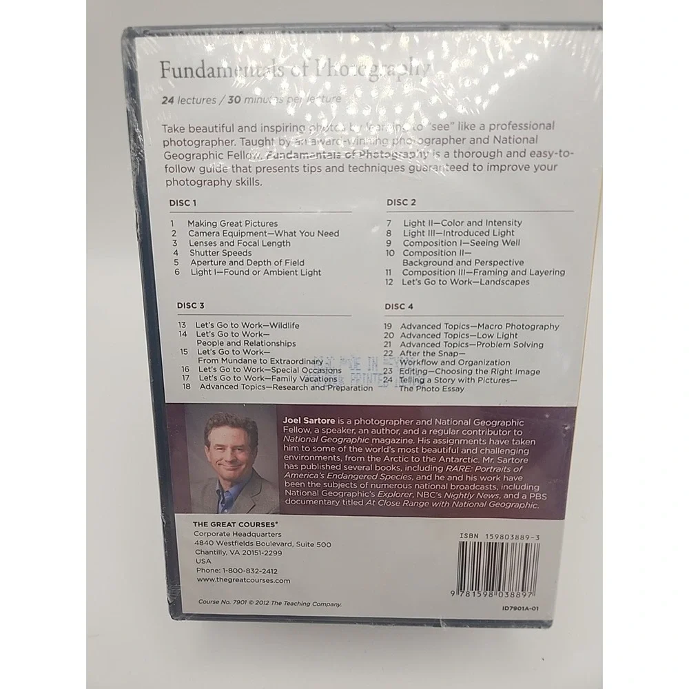 The Great Courses Fundamentals of Photography  DVDs & Guidebook Book NEW SEALED